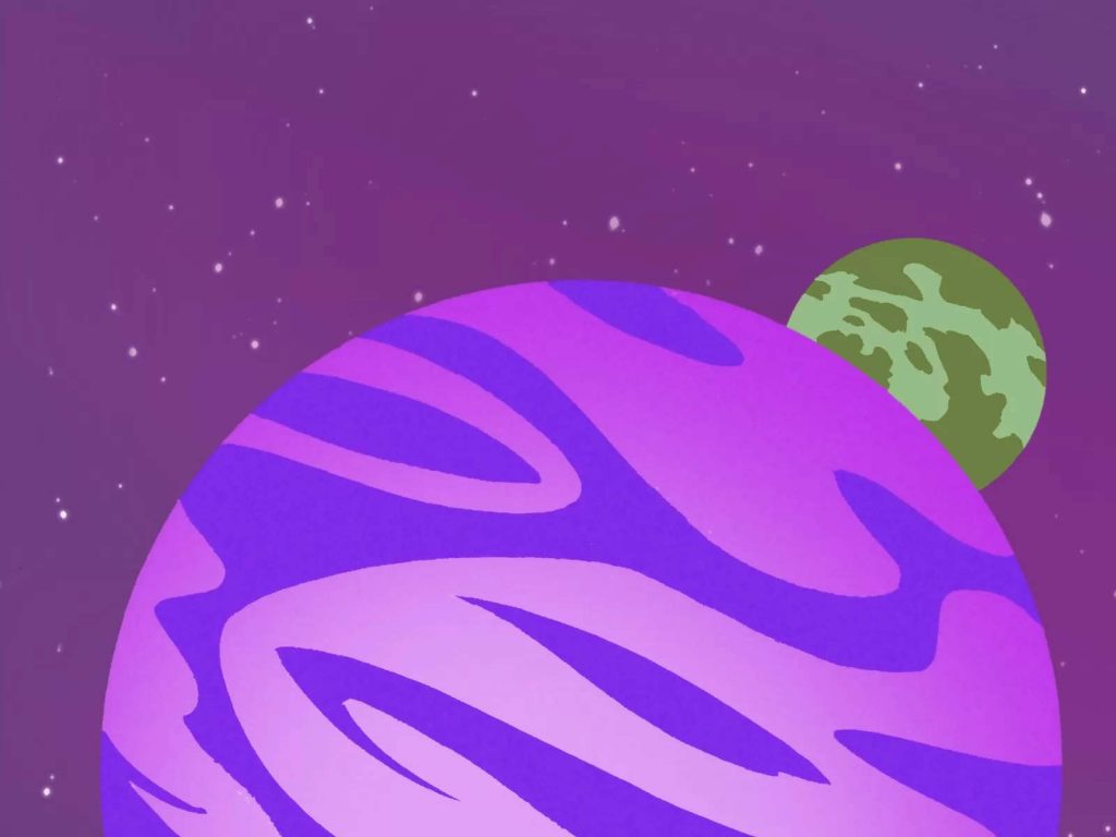 A purple planet